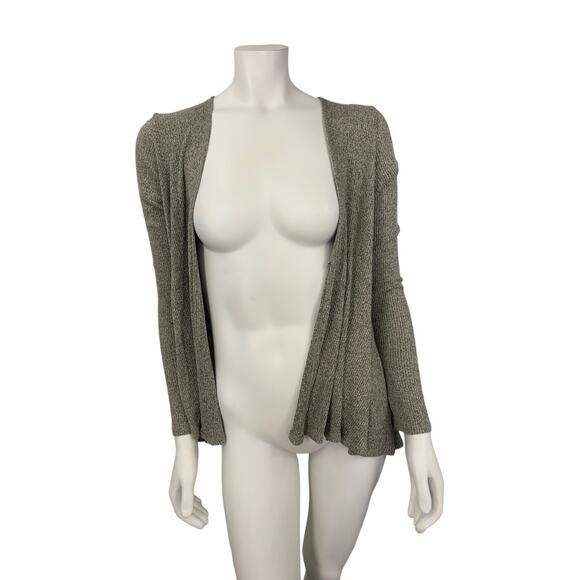 Tea n Rose open front cardigan knit sweater white lace back small - Picture 2 of 8